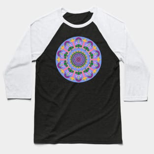 Bright Skies, Sunny Day Mandala Baseball T-Shirt